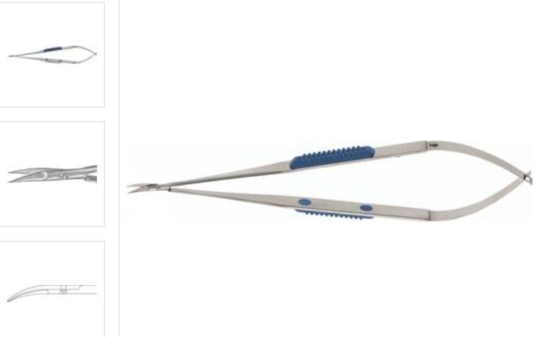 Мікроножниці по Мюллер, вигнуті, 170 мм, гострі / гострі